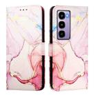 For itel City 100 PT003 Marble Pattern Flip Leather Phone Case(Rose Gold) - 2