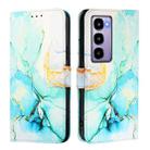 For itel City 100 PT003 Marble Pattern Flip Leather Phone Case(Green) - 2