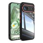 For Google Pixel 8a Acrylic Hybrid TPU Armor Shockproof Phone Case(Black Red) - 1