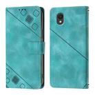 For TCL 201 Skin Feel Embossed Leather Phone Case(Green) - 2