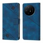 For TCL 50 XL 5G Skin Feel Embossed Leather Phone Case(Blue) - 2