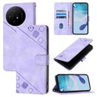 For TCL 50 XL 5G Skin Feel Embossed Leather Phone Case(Light Purple) - 1