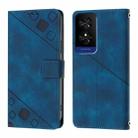 For TCL 50 5G Skin Feel Embossed Leather Phone Case(Blue) - 2