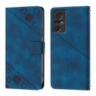 For TCL 40 SE Skin Feel Embossed Leather Phone Case(Blue) - 2