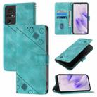 For TCL 40 SE Skin Feel Embossed Leather Phone Case(Green) - 1