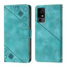 For TCL 40 R 5G Skin Feel Embossed Leather Phone Case(Green) - 2