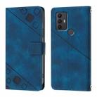 For TCL 305 / 306 / 30 SE-AL02 Skin Feel Embossed Leather Phone Case(Blue) - 2