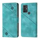 For TCL 305 / 306 / 30 SE-AL02 Skin Feel Embossed Leather Phone Case(Green) - 2