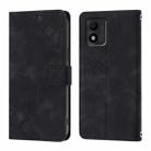 For TCL 303 Skin Feel Embossed Leather Phone Case(Black) - 2