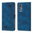 For TCL 30 5G Skin Feel Embossed Leather Phone Case(Blue) - 2