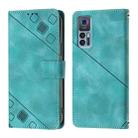 For TCL 30 5G Skin Feel Embossed Leather Phone Case(Green) - 2