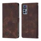 For TCL 30 5G Skin Feel Embossed Leather Phone Case(Brown) - 2