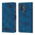 For TCL 30 SE Skin Feel Embossed Leather Phone Case(Blue) - 2