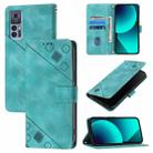 For TCL 30 4G Skin Feel Embossed Leather Phone Case(Green) - 1