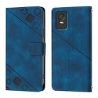 For TCL 403 Skin Feel Embossed Leather Phone Case(Blue) - 2