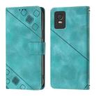 For TCL 403 Skin Feel Embossed Leather Phone Case(Green) - 2