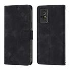 For TCL 405 / 406 / 408 Skin Feel Embossed Leather Phone Case(Black) - 2