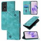 For TCL 505 Skin Feel Embossed Leather Phone Case(Green) - 1