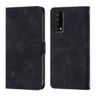 For TCL Stylus 5G Skin Feel Embossed Leather Phone Case(Black) - 2