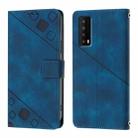 For TCL Stylus 5G Skin Feel Embossed Leather Phone Case(Blue) - 2