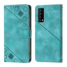 For TCL Stylus 5G Skin Feel Embossed Leather Phone Case(Green) - 2