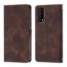For TCL Stylus 5G Skin Feel Embossed Leather Phone Case(Brown) - 2