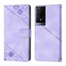 For TCL 50 XE Skin Feel Embossed Leather Phone Case(Light Purple) - 2