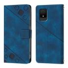 For TCL 502 Skin Feel Embossed Leather Phone Case(Blue) - 2