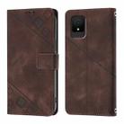 For TCL 502 Skin Feel Embossed Leather Phone Case(Brown) - 2