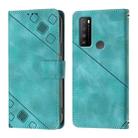 For TCL 30 XL T701DL Skin Feel Embossed Leather Phone Case(Green) - 3