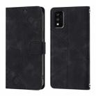 For TCL 30T T603DL Skin Feel Embossed Leather Phone Case(Black) - 3