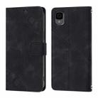 For TCL 30Z T602DL Skin Feel Embossed Leather Phone Case(Black) - 3