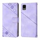 For TCL 30Z T602DL Skin Feel Embossed Leather Phone Case(Light Purple) - 3