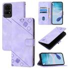 For TCL 50 LE 5G Skin Feel Embossed Leather Phone Case(Light Purple) - 1