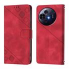 For TCL 50 Pro NxtPaper Skin Feel Embossed Leather Phone Case(Red) - 3