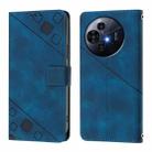 For TCL 50 Pro NxtPaper Skin Feel Embossed Leather Phone Case(Blue) - 3