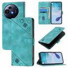 For TCL 50 Pro NxtPaper Skin Feel Embossed Leather Phone Case(Green) - 1