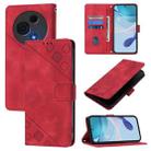For TCL 60 NxtPaper Skin Feel Embossed Leather Phone Case(Red) - 1
