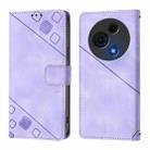 For TCL 60 NxtPaper Skin Feel Embossed Leather Phone Case(Light Purple) - 2