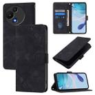 For TCL 60 SE NxtPaper / 605 Skin Feel Embossed Leather Phone Case(Black) - 1