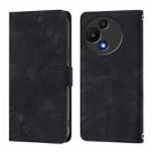 For TCL 60 SE NxtPaper / 605 Skin Feel Embossed Leather Phone Case(Black) - 2
