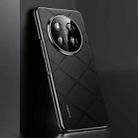 For Honor X60 Pro Plain Leather PC Phone Case(Black) - 1