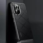 For Honor 300 Plain Leather PC Phone Case(Black) - 1