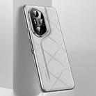 For Honor 300 Pro Plain Leather PC Phone Case(White) - 1
