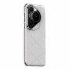 For Huawei Pura 70 Pro / Pro+ Plain Leather PC Phone Case(Silver) - 1