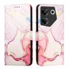 For Tecno Camon 20 Pro 5G PT003 Marble Pattern Flip Leather Phone Case(Rose Gold) - 2