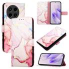 For Tecno Camon 30 5G / 4G PT003 Marble Pattern Flip Leather Phone Case(Rose Gold) - 1
