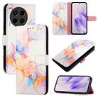 For Tecno Camon 30 5G / 4G PT003 Marble Pattern Flip Leather Phone Case(Galaxy Marble White) - 1