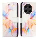 For Tecno Camon 30 5G / 4G PT003 Marble Pattern Flip Leather Phone Case(Galaxy Marble White) - 2
