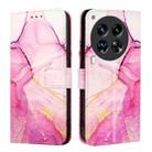 For Tecno Camon 30 Premier 5G PT003 Marble Pattern Flip Leather Phone Case(Pink Purple Gold) - 2